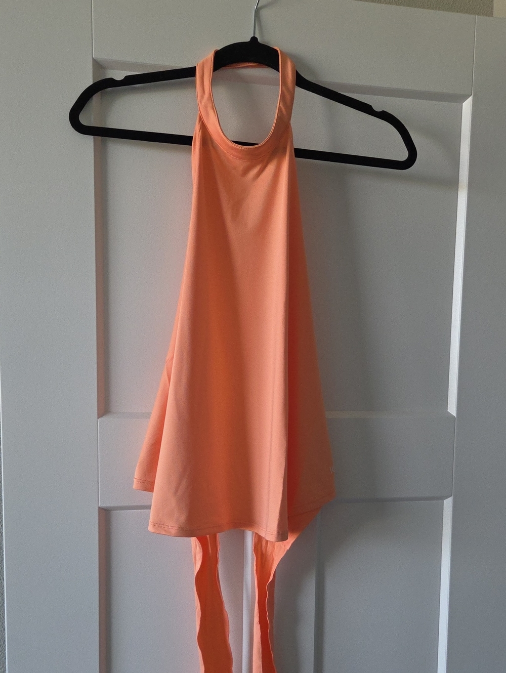 KIAVA Women's Peach Halter Tie-Back Tank Top